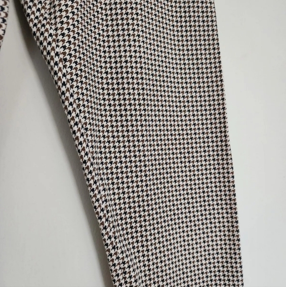 ZARA BROWN HERRINGBONE GIRLS COTTON LEGGINGS 10Y 10T NWT - Picture 2 of 6